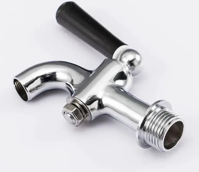 Alt view image 3 of 6 - 1pc Brass Chrome Finished Bibcock Insulation Bucket Tap Teacup Open Bucket Electric Teapot Water Faucet