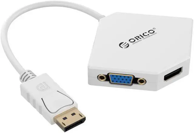 Alt view image 4 of 5 - DPT-HDV3-WH DP To HDMI DVI VGA Adapter To Thunderbolt Cable DisplayPort Display Port for  MacBook Air Pro IMac Mac