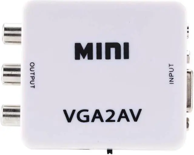 Alt view image 4 of 5 - VGA to RCA Converter Adapter HD Video Converter Box VGA to AV Support 1080P VGA2AV Converter For PC Notebook TV HD