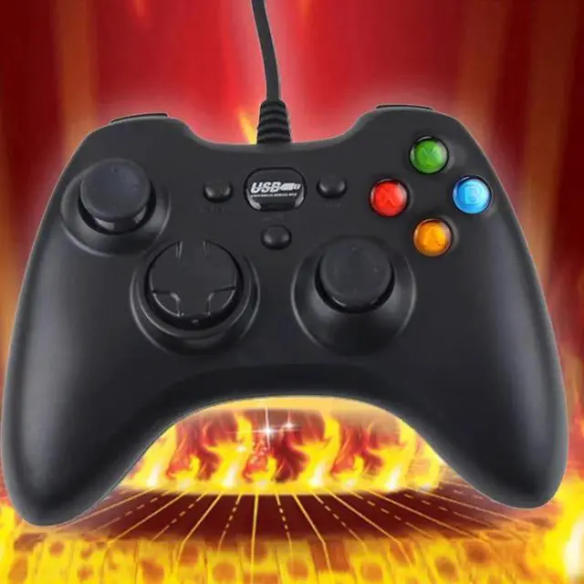 Alt view image 4 of 5 - New Wired USB PC Game Controller Handle double shock Joypad Remote Joystick Gamepad For PC Laptop Computer Winows XP