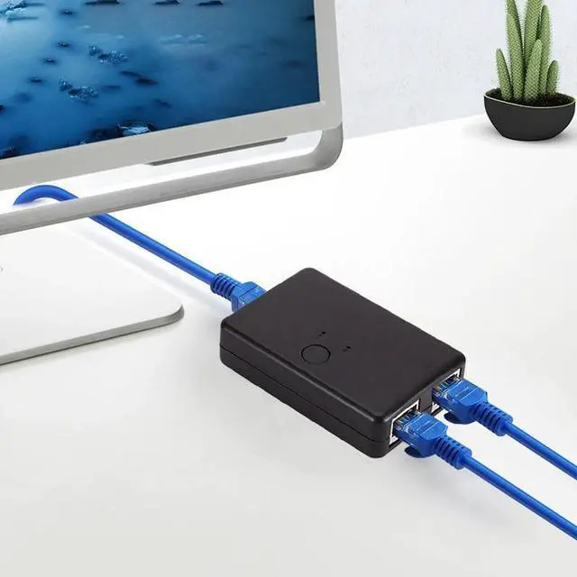 Alt view image 4 of 5 - RJ45 Network Switch, Freely Switch Between Internal and External Networks, Computer Network Sharing Device
