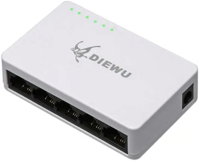 Alt view image 4 of 5 - 5 Port Ethernet Switch LAN Networks Hub Self-adaptive 10/100 Mbps Splitter QJY99