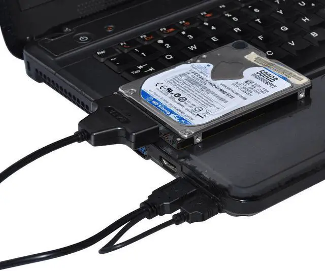 Alt view image 5 of 5 - Double USB 2.0 To SATA 3 2.5 inch Hard Drive Cable Hard Disk Driver Adapter Cable For SSD