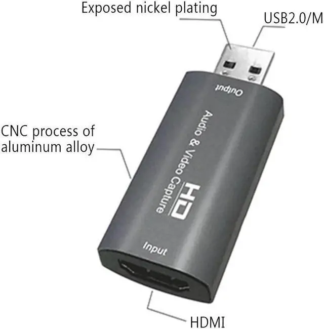 Alt view image 4 of 5 - Components Real Time Portable Streaming HD 1080P USB 2.0 To  High Definition Acquisition Gaming Video  Card