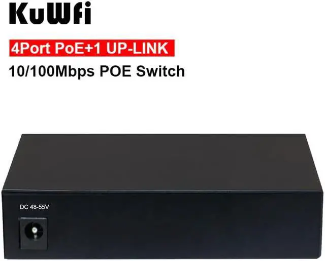 Alt view image 2 of 5 - 10/100Mbps Mini 4 POE Port+1 Uplink POE Switch Fast Ethernet Network Switch Full/Half duplex exchange AC Power Adapter