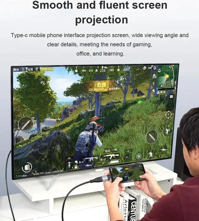 Alt view image 5 of 5 - C To HDMI Dp Mini Dp Vga Adapter  Type C HDMI Cable 4KConverter For MacBook  S10/S9  P40  Type C To DP
