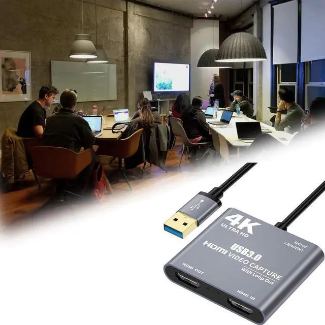 Alt view image 3 of 5 - 4K 1080P  USB 3.0 to   Video Audio Game Capture Card  With Loop Out Full 1080p 60 Record Via DSLR Camcorder
