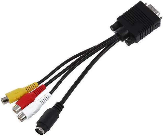 Alt view image 2 of 5 - adapter to TV S-Video RCA output video cable for PC