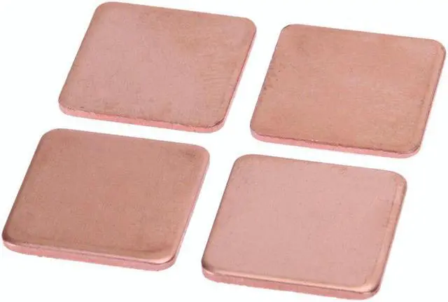 Alt view image 3 of 6 - 20 pcs/pack 15mmx15mm 0.3mm 0.4mm 0.5mm 0.6mm 0.8mm 1mm Thick Heatsink Copper Shim Thermal Pads for Laptop IC Chipset GPU CPU