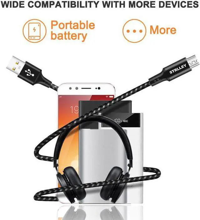 Alt view image 3 of 5 - USB Cable 2.4A Fast Data Sync Charging Cable Andriod usb Mobile Phone Cables For   LG 3pack(1m/2m/)