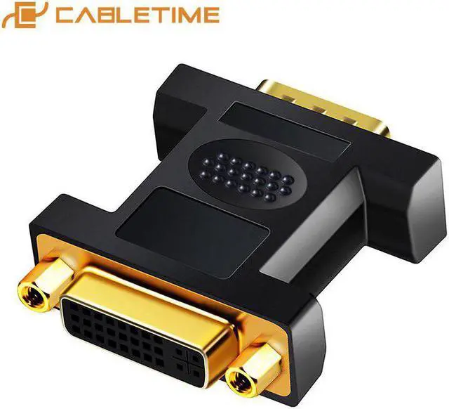 Main image of VGA Male to DVI 24+5 Pin Female Converter DVI to VGA Adapter 1080 Gold plated DVI Convertor forComputer PC Laptop C11