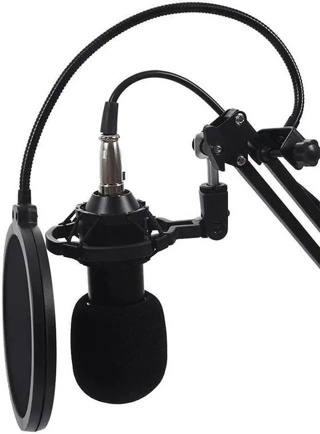 Alt view image 2 of 5 - Condenser Microphone Kit Studio Suspension Boom Scissor Arm Sound Card