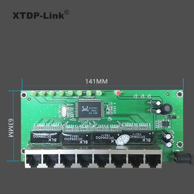 Alt view image 2 of 5 - Ethernet Switch 8 Port Module PCBA Installtion Metal Case Machine Equipment Device Cabling boxes Super Category 5 network cable