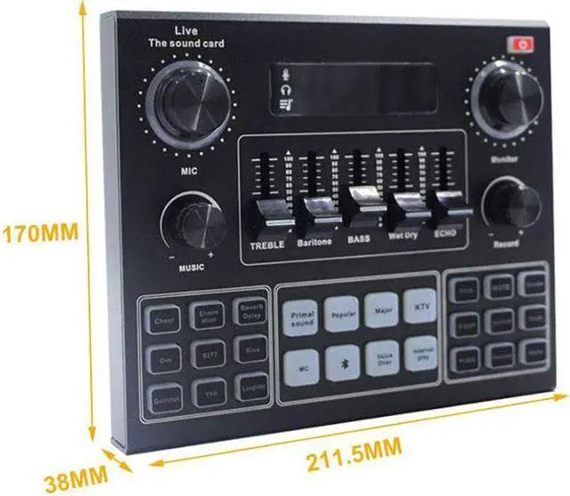 Alt view image 5 of 5 - Professional Live Sound Card Reverb Effect Condenser Live Stream Sound Card Set Studio Recording Equipment
