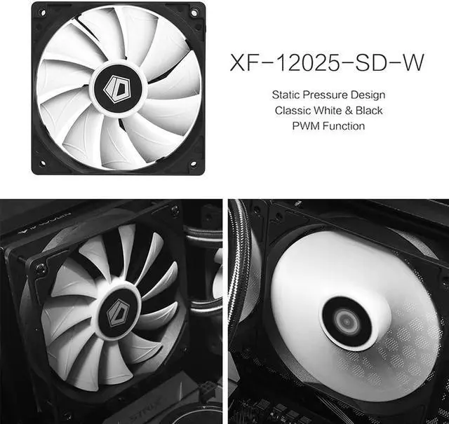Alt view image 3 of 5 - PWM PC Case Fan Ultra Slim Silent CPU Water Cooler 120mm Dual Ball Bearing Addressable RGB Cooling Fan for Computer Chassis