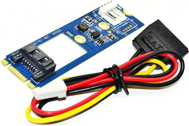 Main image of NGFF to 7 Pin SATA III 3 7Pin SSD Adapter Converter Board Card NGFF1ST-N02 for 2242 2260 2280 SSD