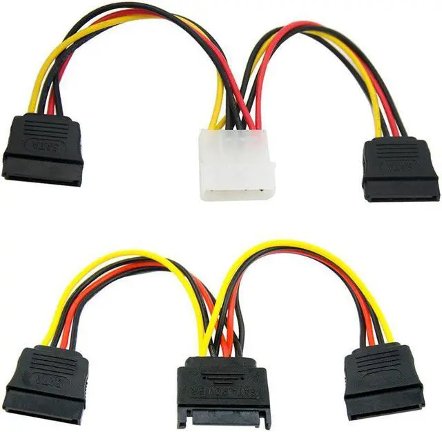 Alt view image 5 of 5 - 2.5 to 3.5 Inch Dual Hard Disk Metal Bracket Adapter HDD Holder with Double SATA & Power Cable for Desktop