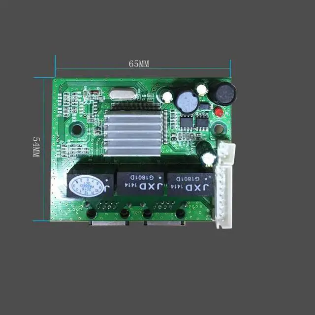 Alt view image 2 of 5 - 3Port gigabit network switches New Promotion Ethernet Switch 2 Port RJ45 with 8 pin way header 10/100/1000m Hub power PCBA board