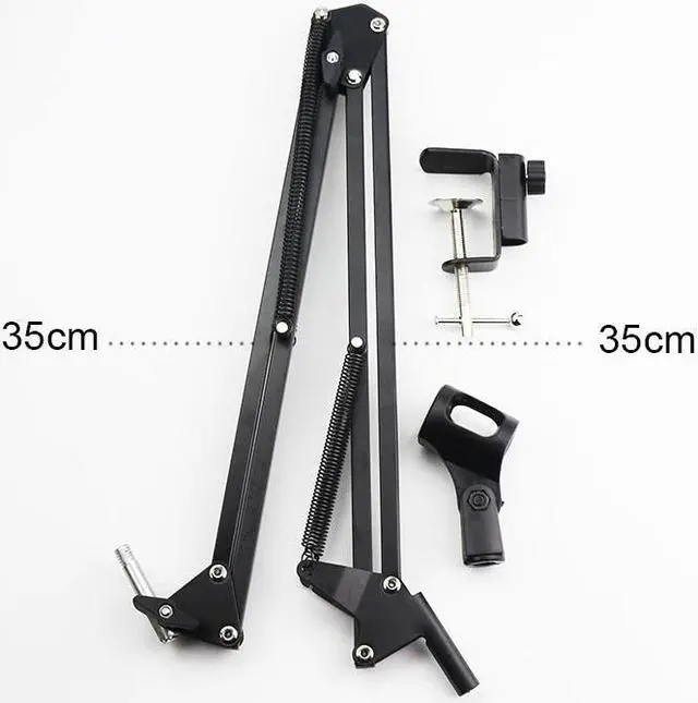 Alt view image 3 of 5 - 800 Condensador Microphone 800 Stand Desk Holder Pop Filter Tripod Sound Card for Computer Studio Karaoke Mikrafon Guitar