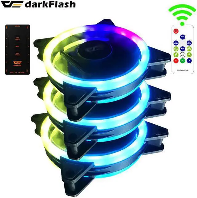 Main image of DR12 PRO 3pin5v aura sync pc Computer Case Fan RGB Adjust LED 120mm Double halo argb Cooler Cooling 12cm Fans