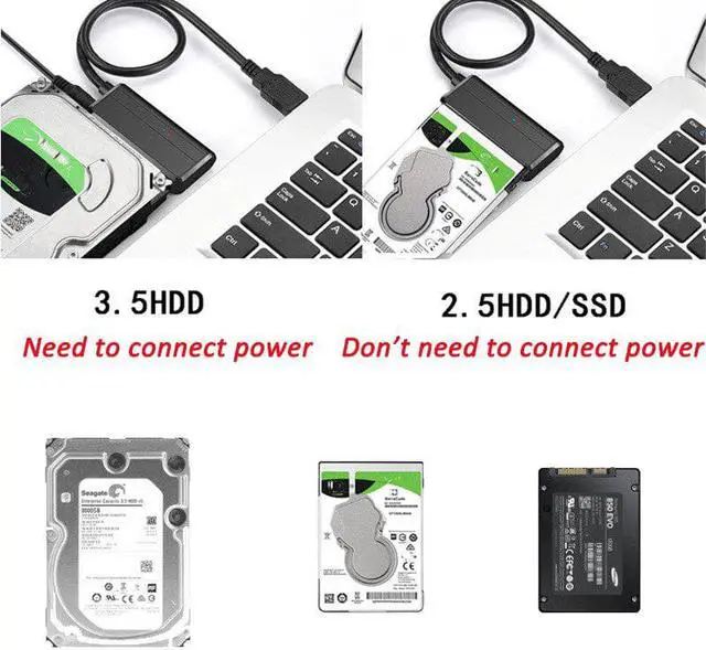 Alt view image 5 of 5 - USB SATA Cable Sata 3 To USB 3.0 Adapter Computer Cables Connectors Adapter Support 2.5 or 3.5 Inch SSD HDD Hard Drive