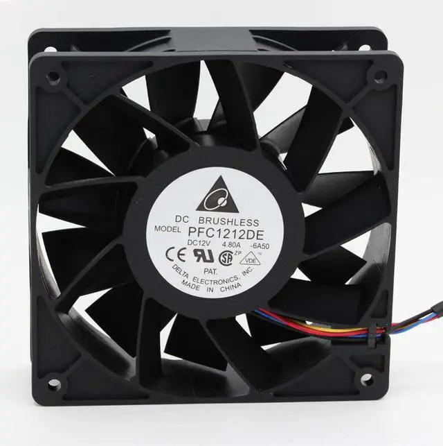 Main image of waterproof cooling fan Delta PFC1212DE 120mm 12038 12V 4.8A 7000RPM axial cooling fan powerful