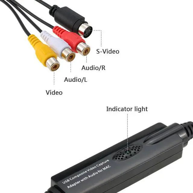 Alt view image 4 of 5 - Video Audio Capture Grabber Recorder Adapter Card for MAC OS 10.4 - 10.12 Camcorder VHS Tape VCR DVD TV Video Capture Card