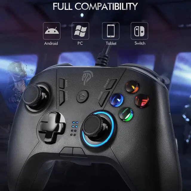 Alt view image 4 of 5 - SL-9111 Wired Joystick Gamepad For PC Android TV Box Vibration Game Controller For PC Computer Win10 Android TV Box