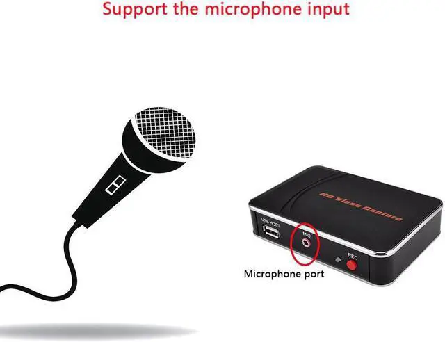 Alt view image 4 of 5 - 1080P 30fps HD Video Capture Card  HDMI Game Capture With Microphone In  for  Blue Ray/Set-top box/Computer/Game box