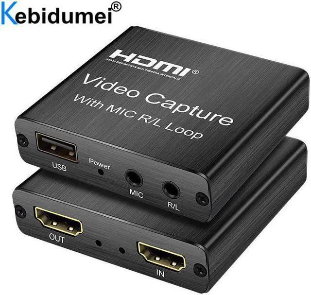 Main image of In Audio Out 4K USB 2.0 Capture Card HDMI Loop Out Game Graphics Video Recording Box for PS4 Game Live Streaming USB 3
