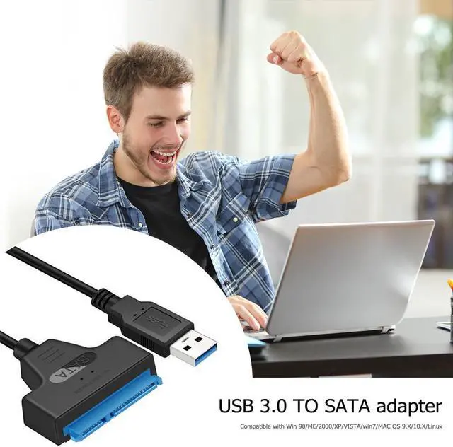 Alt view image 3 of 5 - USB2.0 to SATA 22 Pin 2.5 HDD Adapter Cable Hard Disk Drive Solid State Drive Converter Cord