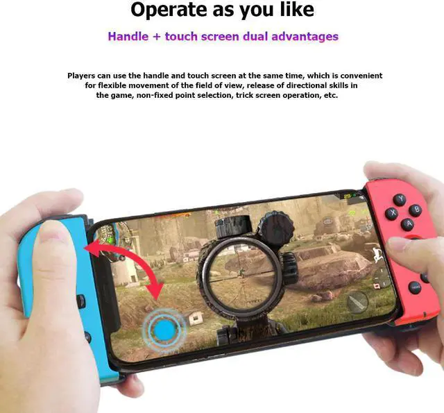 Alt view image 4 of 5 - Telescopic Bluetooth Game Controller Wireless Gamepad Trigger Joystick for PUBG Wireless Gamepad for iPhone Android iOS Phone