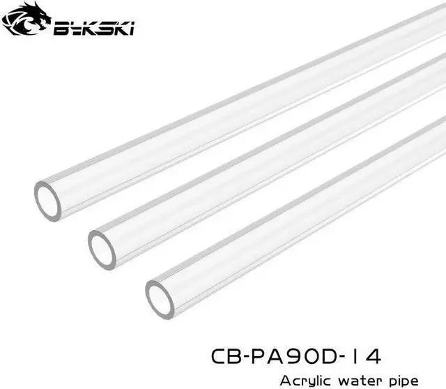 Alt view image 5 of 5 - CB-PA90D-14 90 degree Bended Acrylic PMMA Hard Tube OD14mm 50cm Length 90 degree Pre-bended Pipe Water Cooling 200X500MM