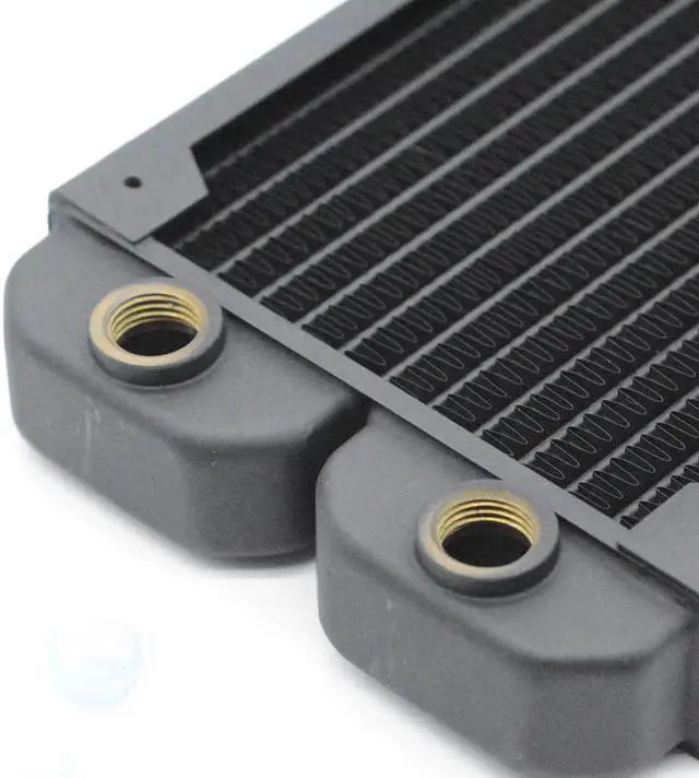 Alt view image 5 of 5 - TSRP-TW360 360mm Computer Water Cooling Copper Radiator 14 Flat Tube Single Layer Copper Fin for 12cm Fan