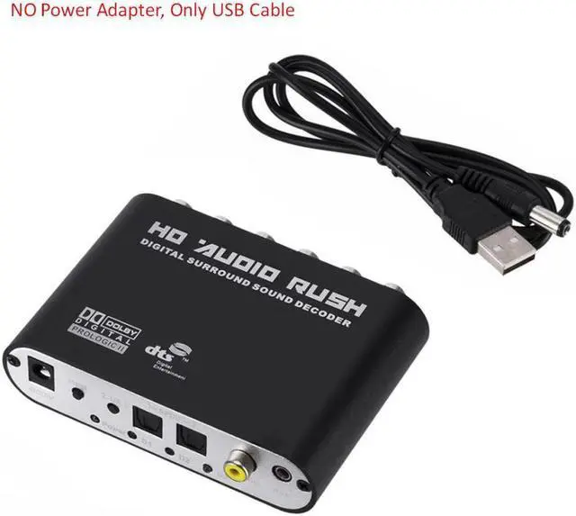 Alt view image 3 of 5 - 5.1 Channel Digital Surround Sound Decoder DTS Dolby AC3 Digital Audio Audio Sound Decoder Coaxial To Analog RCA Converter