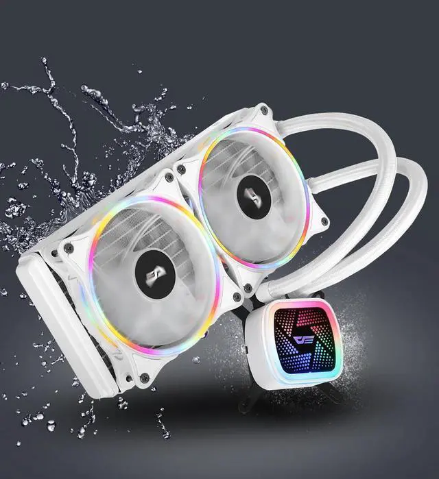 Alt view image 2 of 5 - ARGB water cooling CPU cooler 120 240 360 pc computer rgb fan integrated water Cooler For LGA 775/115x/AM2/AM3/AM4