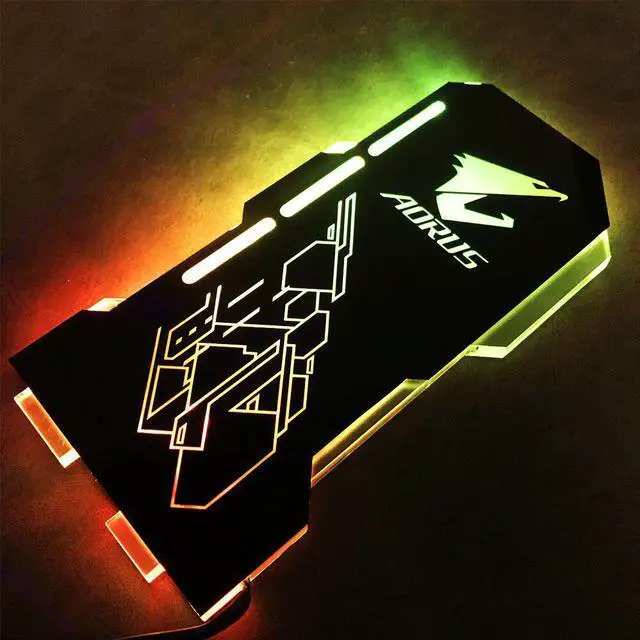 Alt view image 5 of 5 - A-RGB VGA Holder Vertical GPU Bracket Customize Video Card Support 5V 3Pin AURA Chassis Water Cooler Custom MOD