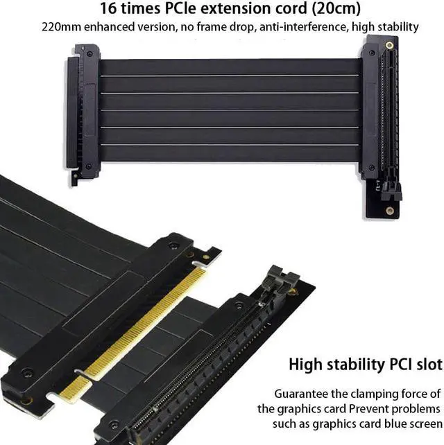 Alt view image 4 of 5 - Mount GPU VGA Vertical PCI-E Bracket With 7 Slots Anti-interference Accessories Durable DIY Unassembled Cable