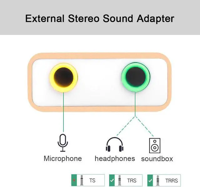 Alt view image 2 of 7 - USB 5.1 3D o Sound Card Virtual 7.1 Channel Converter Adapter Cable Computer Laptop Accessories