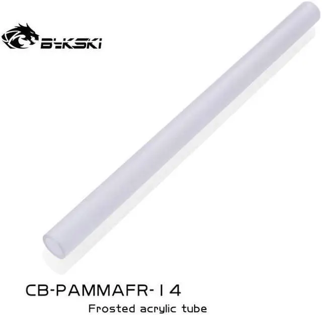 Main image of Water Cooling PMMA Frosted Hard Tube Acrylic Frosted Rigid Pipe OD14mm 50cm Length 2mm Thickness 2pcs