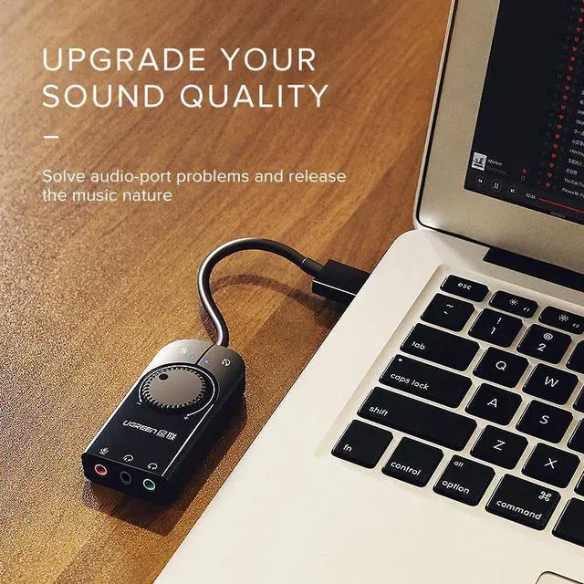 Alt view image 3 of 5 - USB Sound Card External Audio Interface 3.5mm Microphone Jack Adapter For Laptop Windows Mac PS4 Linux Headset Sound Card