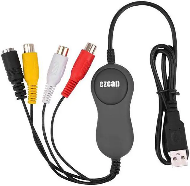 Alt view image 5 of 5 - Grey USB 2.0 Video Capture Card TV Box DVD VHS DVR Analog Video Recorder Grabber AV S-video To Digital for MAC Windows 10/8/7