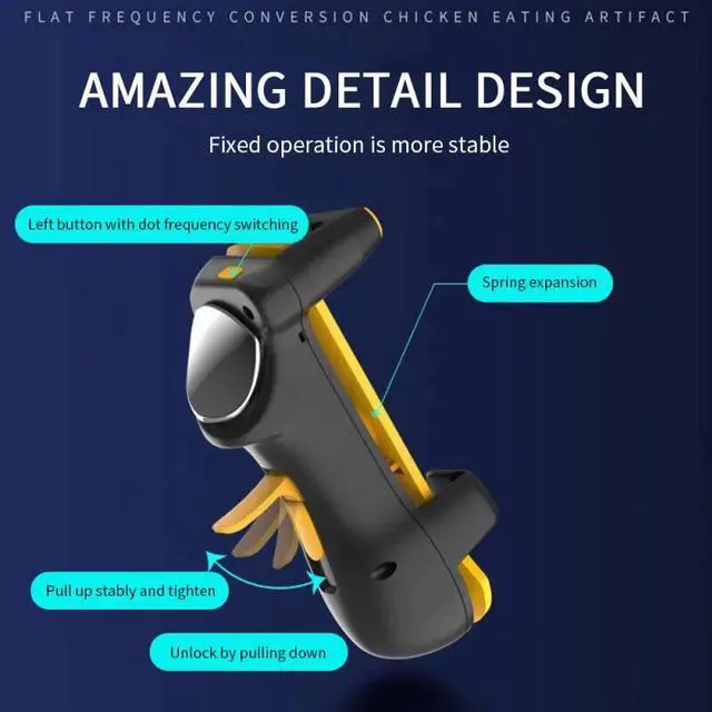 Alt view image 4 of 5 - Tablet Computer Eating Chicken Artifact One-Click Burst Multi-Color Game Handle L1R1 Trigger Button Game Controller For Ipad