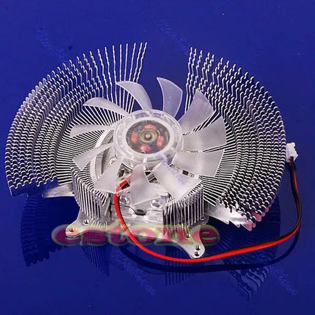 Alt view image 2 of 4 - PC Computer Video Card Cooler Cooling Fan Heatsinks 4  Card Installation Holes 2-Pin Cooler for Graphics Card Cooling