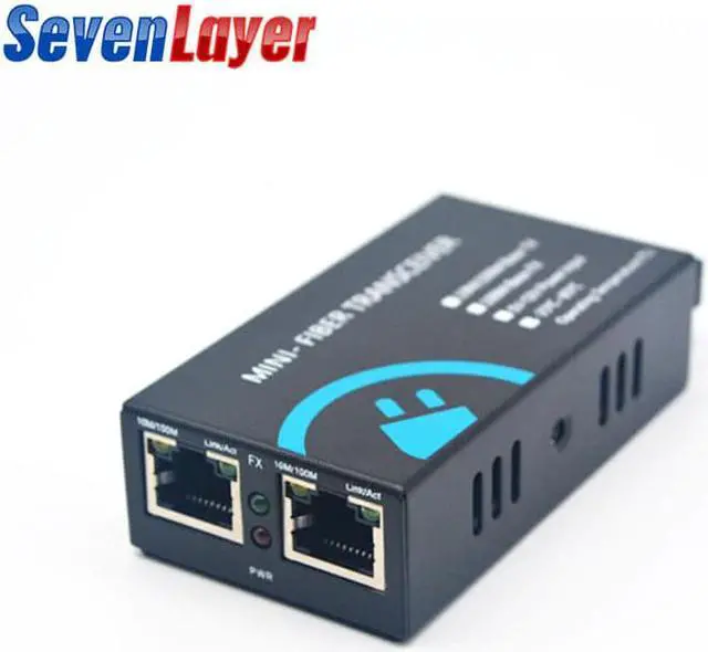 Alt view image 2 of 5 - Converter 2 RJ45 1 SC 10/100M Fast Ethernet Switch Converter 20KM Ethernet mini Fiber Optical Single Mode fiber Port