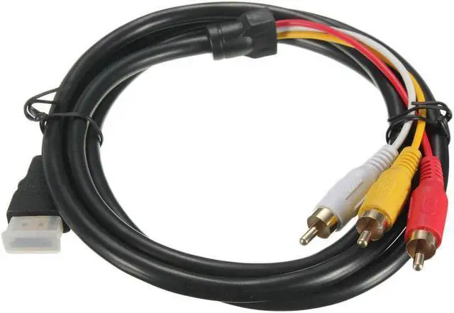 Alt view image 3 of 5 - 5 Feet 1080P HDTV HDMI Male to 3 RCA Audio Video AV Cable Cord Adapter Converter Connector Component Cable Lead For HDTV NEW
