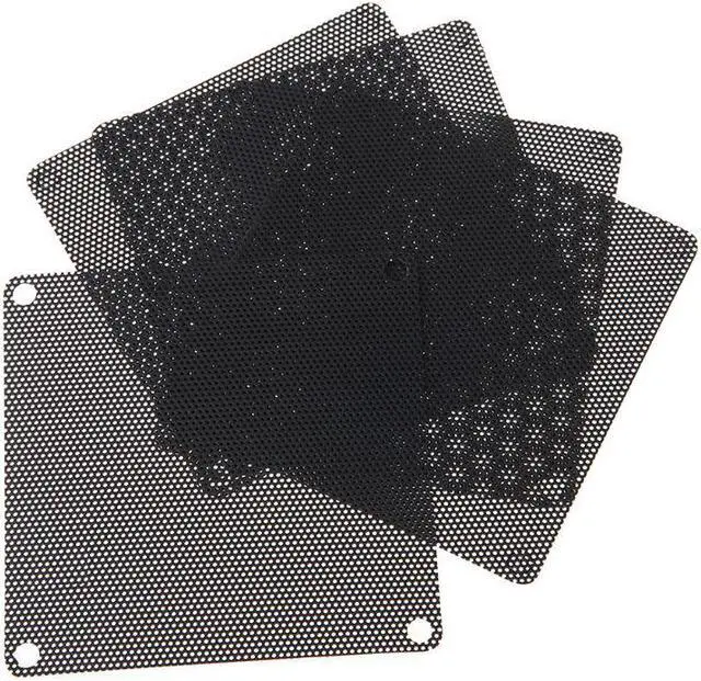 Main image of 5PCS 80mm Mesh Black Nylon Plastic PVC Fan Dust Filter PC Dustproof Case Cuttable Computer