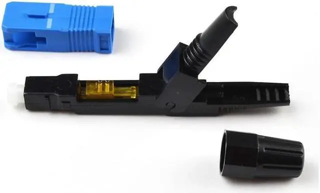 Alt view image 3 of 5 - 100pcs SC UPC Fast Connector Embeded Fiber Optic Connector  SC FAST connector blue fibra Quick Connector FTTH SC connector