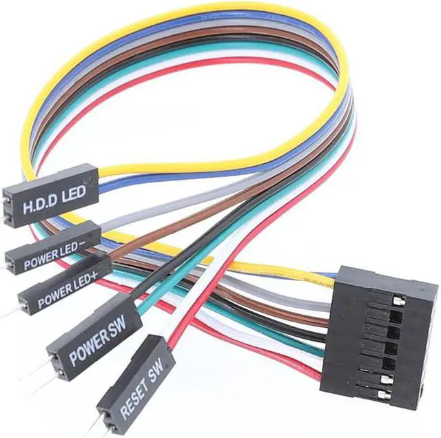 Alt view image 5 of 5 - motherboard line power switch Dupont adapter cable 8Pin for ATX motherboard  PC host shell front panel 20cm