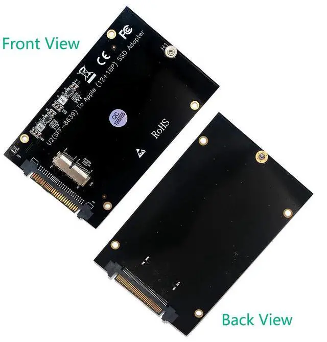 Alt view image 3 of 6 - Adapter SSD M.2 PCIe to SFF- 8639 U.2 Adapter 3.5"  Bracket for MacBook Air Pro Retina 2013 2014 2015 2016 2017 12+16pin M2 SSD